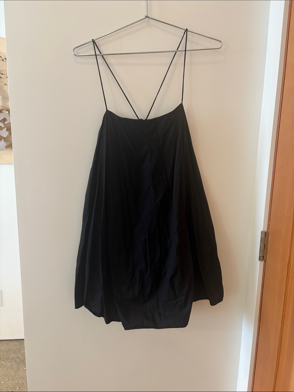 Free People Black Spaghetti-Strap Mini Dress